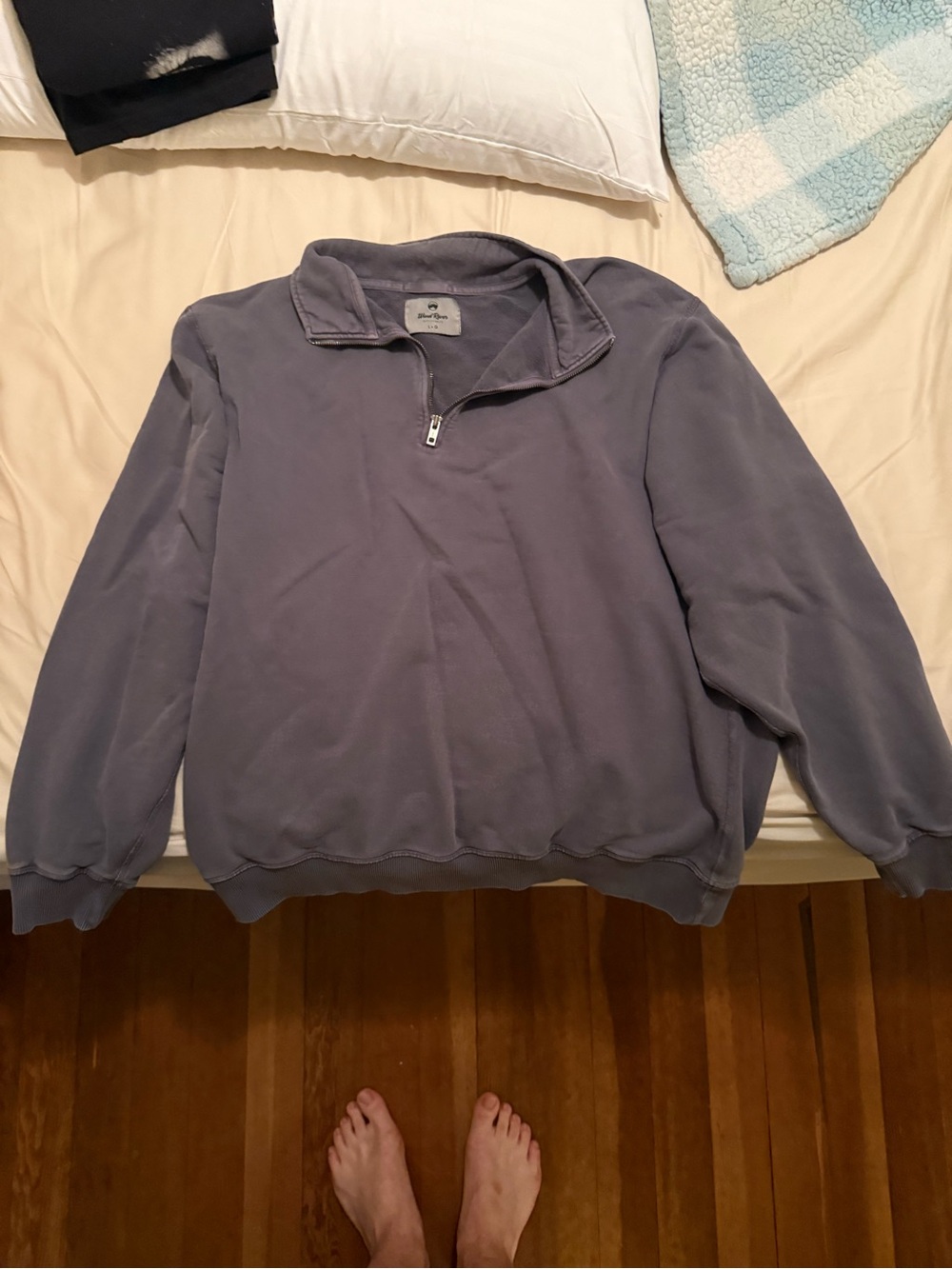Men's Half-Zip Pullover Sweater in Slate Gray